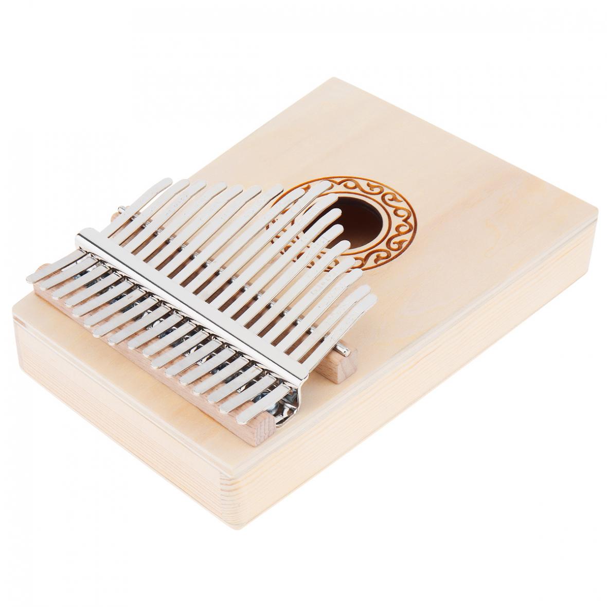 Piano de pulgar de madera de abeto Kalimba de 17 teclas Mbira con martillo de afinación instrumento Musical caja de música la mejor y precio