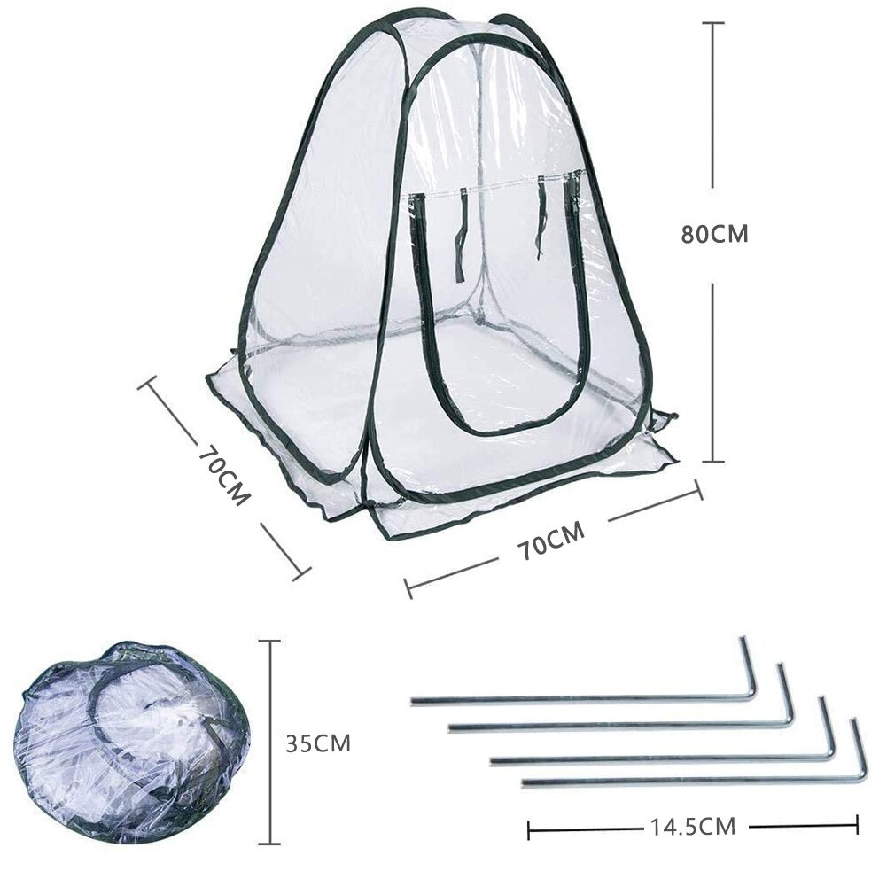 Opvouwbare Mini Plant Kas Plant Huis Freeze Bescherming Bloem Onderdak Kas Geventileerde Plant Isolatie Cover