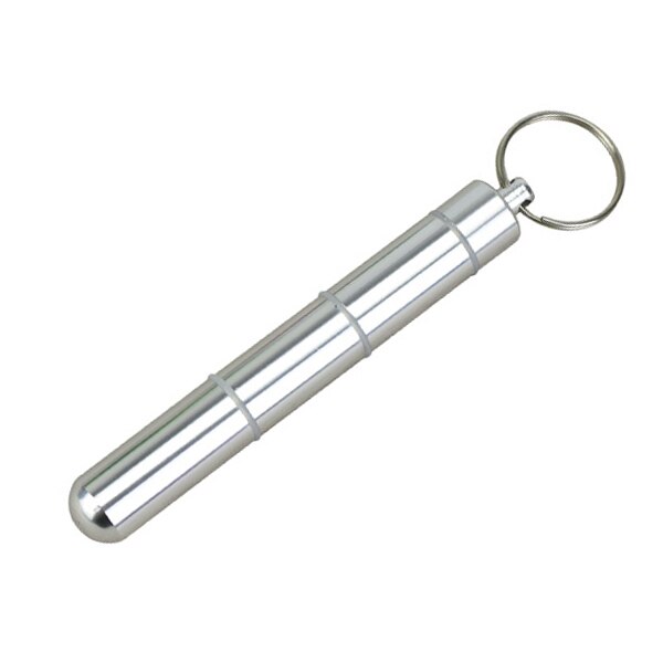 Bærbar mini pille flaske nøglering aluminium beholder vandtæt rejse medicin holder nøglering