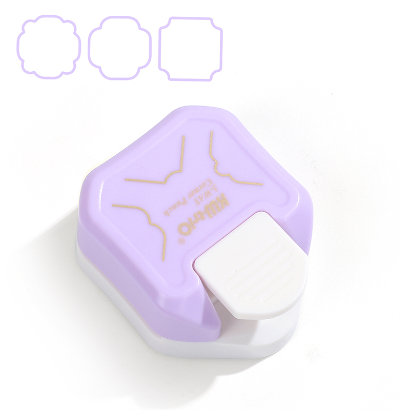 R4 R7 R10 3 In 1 Corner Rounder Papier Stoten Border Punch Ronde Hoek Paper Cutter Card Scrapbooking Voor Diy handgemaakte Ambachten: purple