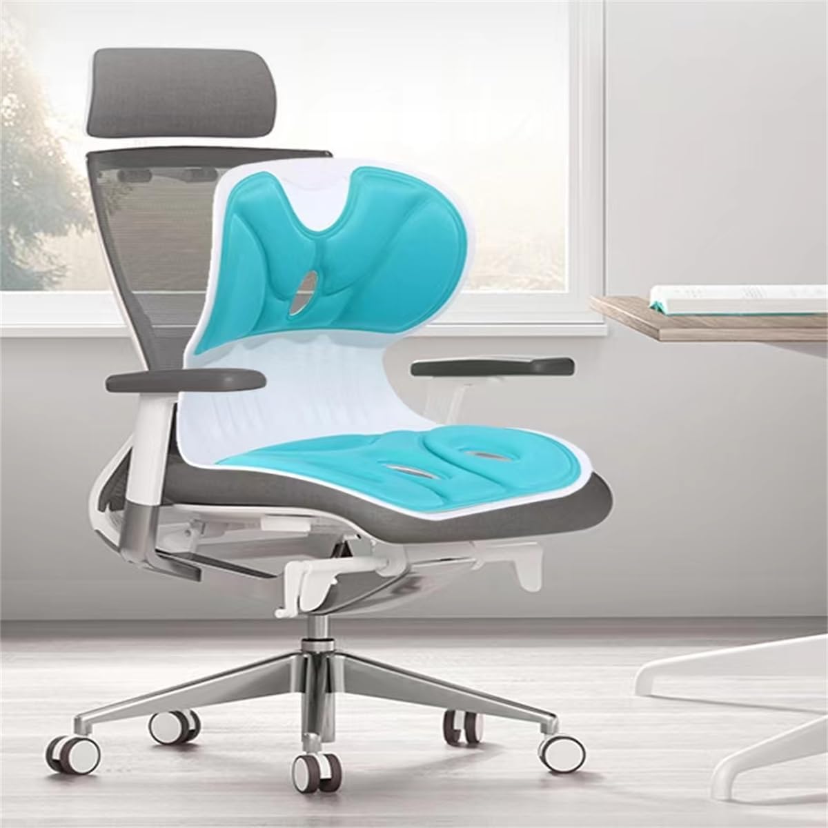 Coussin de soutien lombaire pour adultes, redresseur de dos, coussin lombaire de bureau avec dossier intégré, chaise de Correction de Posture assise