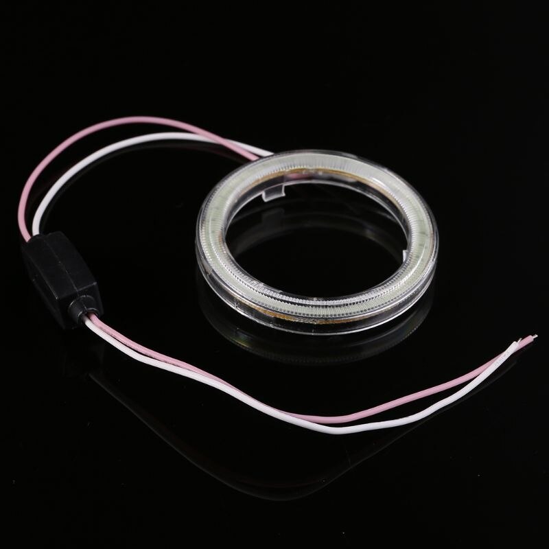 2Pcs DC 12V 60mm COB Angel Eye Halo Car LED Light Ring Headlight DRL Lamp White E7CA