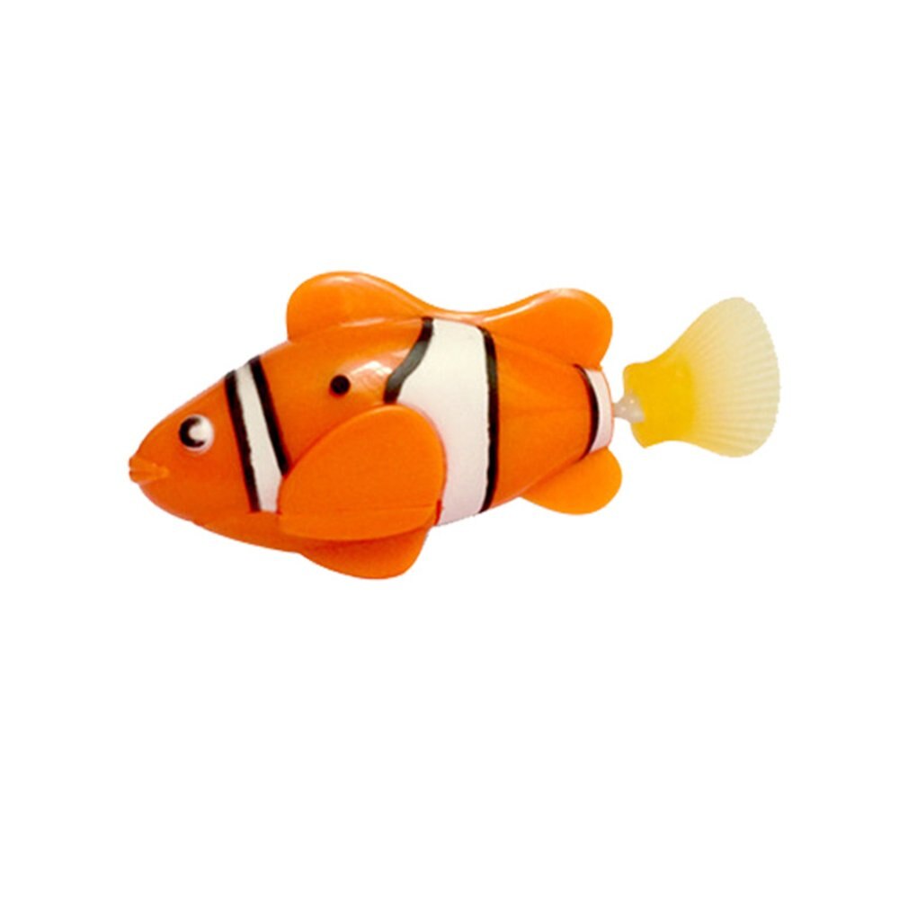 Mini Bionic Fishing Toy Electric Swimming Magical Le Bao Fish Underwater World Deep Sea Electronic Sensing Fish Baby Bath: orange