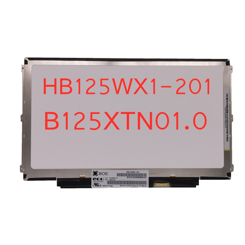 12.5 tommer  hb125 wx 1-100 hb125 wx 1-201 lp125 wh 2- tpb 1 b125 xtn 03 til  hp 820 g2 dell  e7240 lcd-skærm edp 30 pins