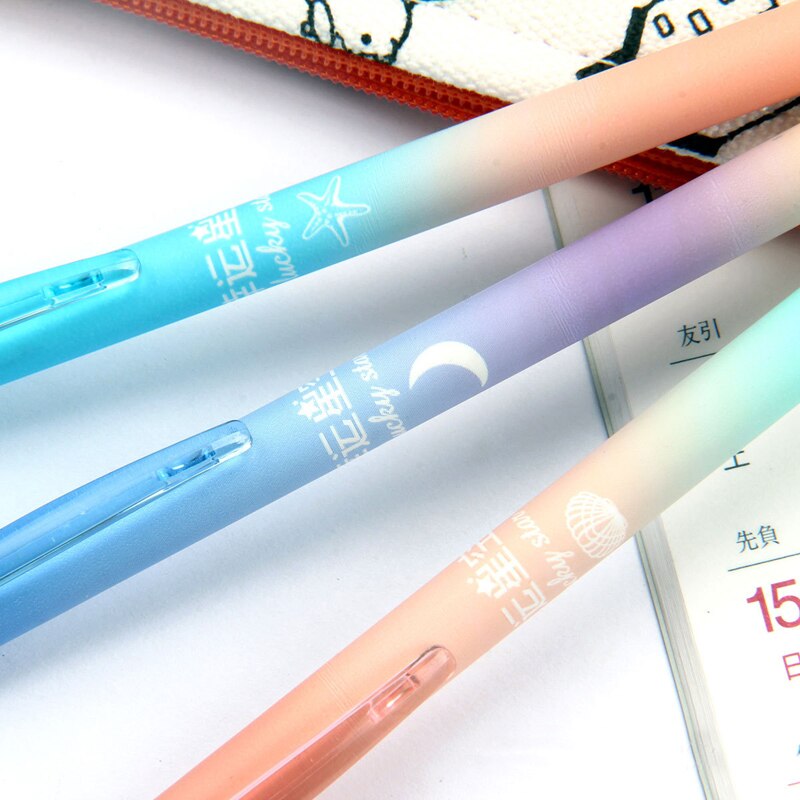 3 Pcs/Set Moon Star Sky Mechanical Pencil Cute Plastic Automatic Writing Drawing Pencils Kids Stationery