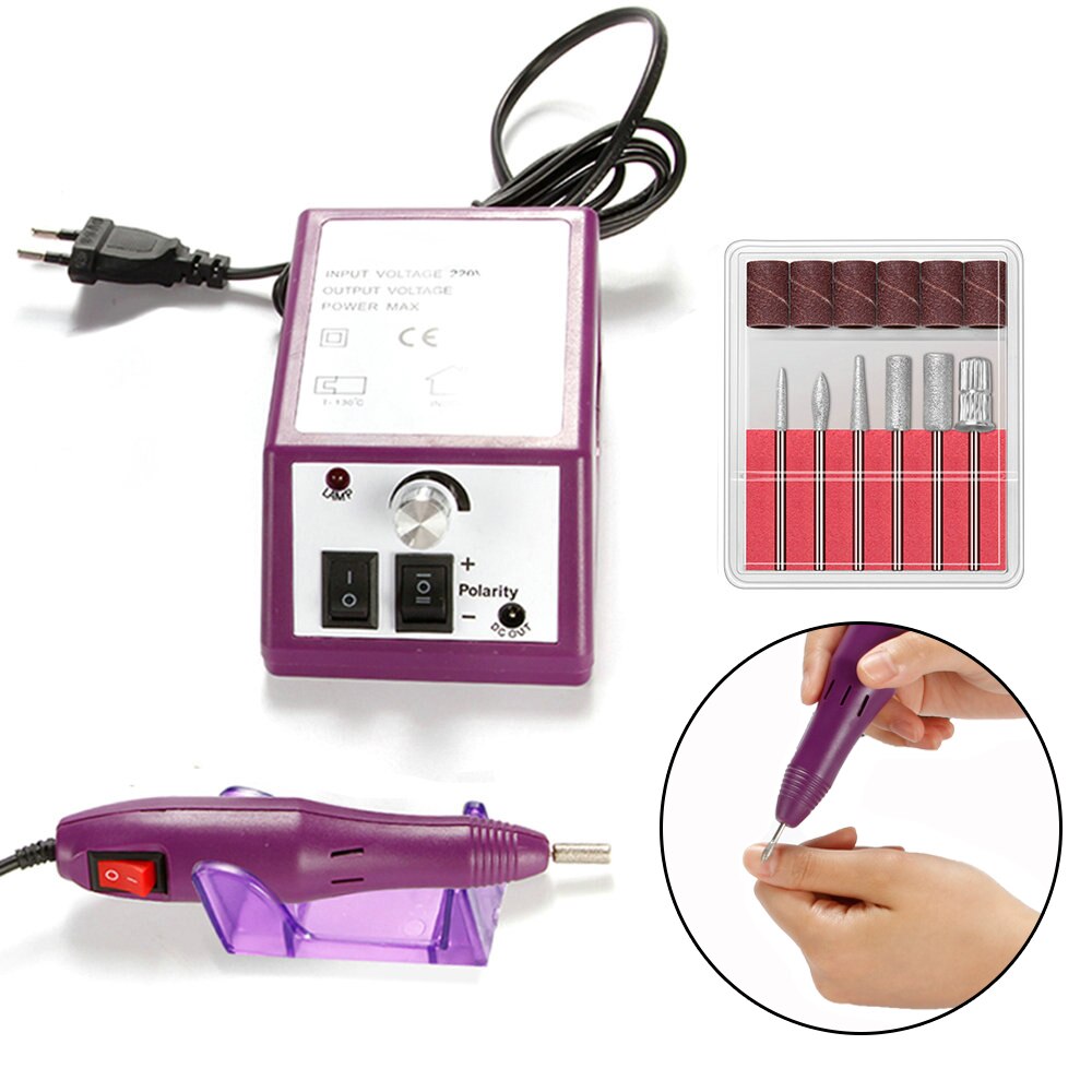 Elektrische Manicure Machine Set Elektrische Nail Boor Bits Frees Nail Art Schuren File Cuticle Gel Remover Pedicure Cutters