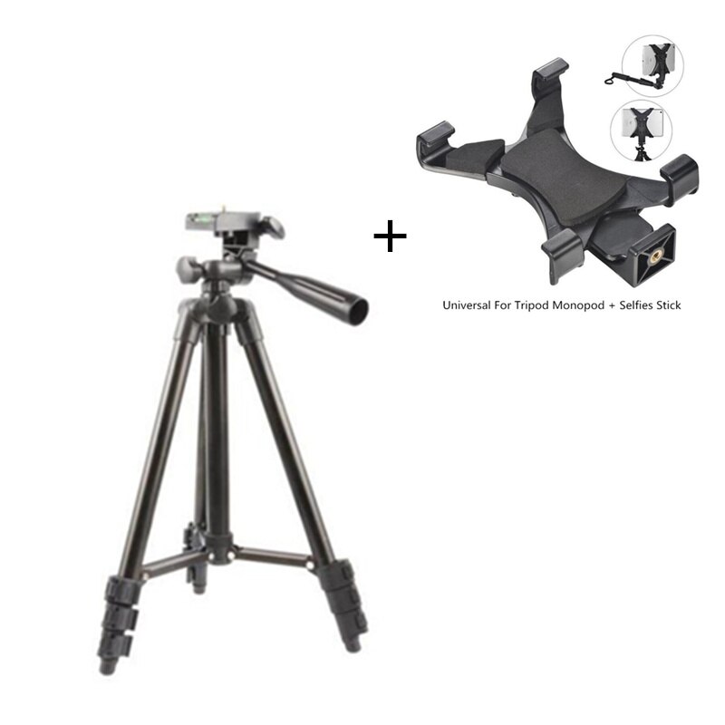 Extendable Tripod Monopod For Camera Mobile Phone Ipad Aluminium Alloy Stand Mount Tripod Holder For DV Video: Black Tripod Set