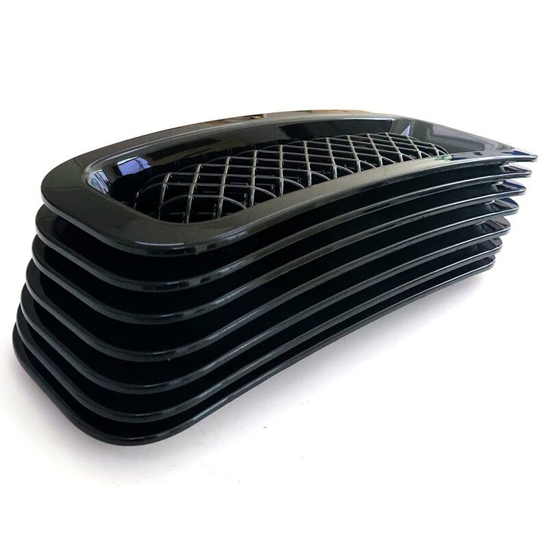 9Pcs Front Grille Grill Mesh Grille Insert Kit + Style Headlight Lamp Cover Trim for Jeep Patriot