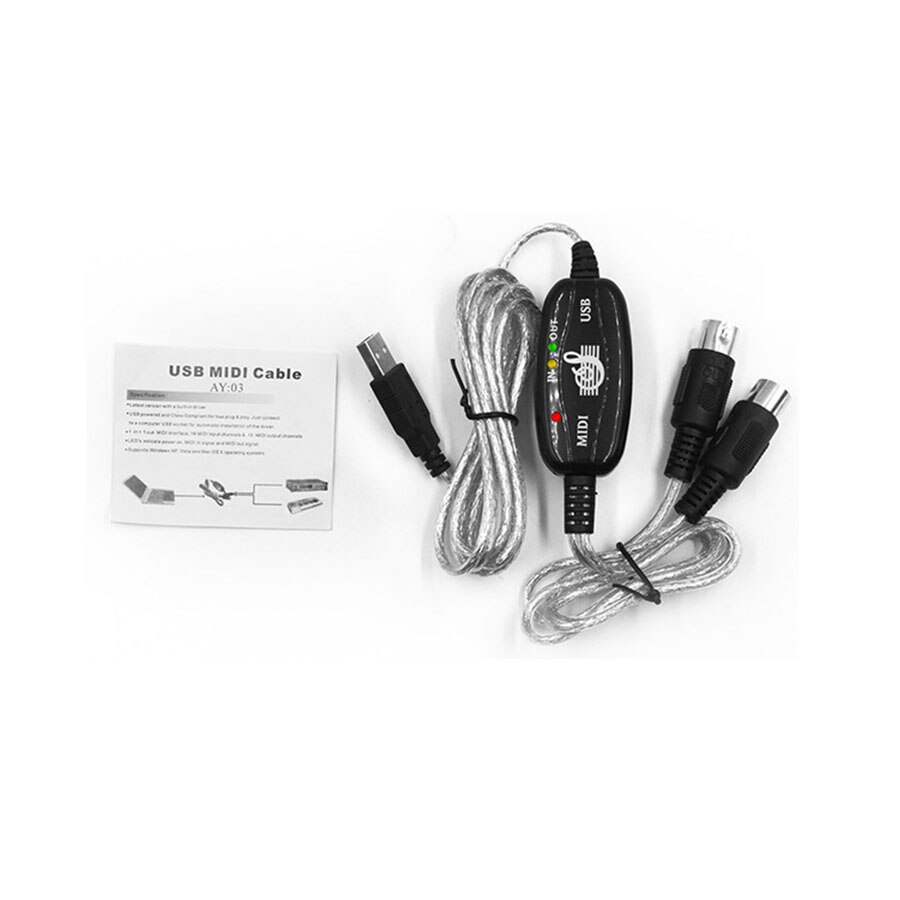 2M Usb Midi Kabel Usb In-Out Midi Interface Kabel Converter Pc Naar Music Keyboard Cord