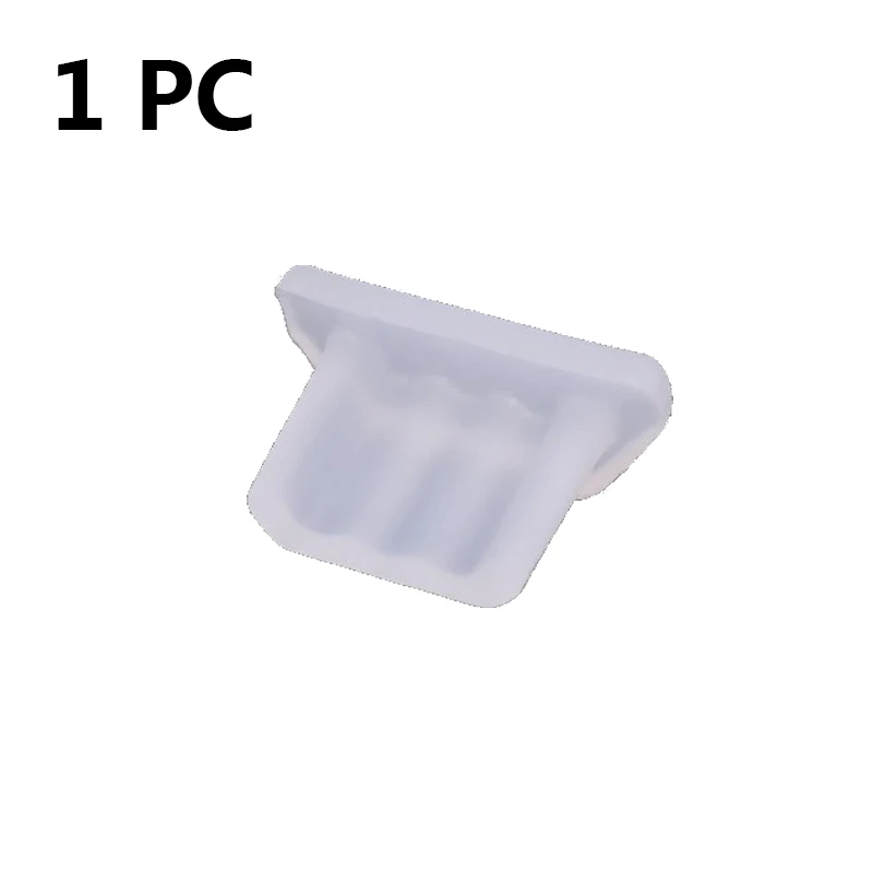 Tapones antipolvo Micro USB de silicona, tapas Micro USB, puerto de carga, tapón antipolvo para teléfono Android, portátil, banco de energía, 1-10 Uds.: Plata