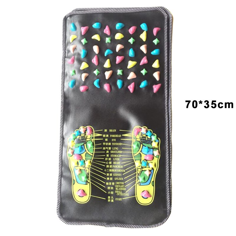 Walk Stone Massage Mat Chinese Reflexologie Pijnbestrijding Foot Spa Mat Gemak Vermoeidheid Van De Spieren En Zenuwen Pijn: 70cmx35cm