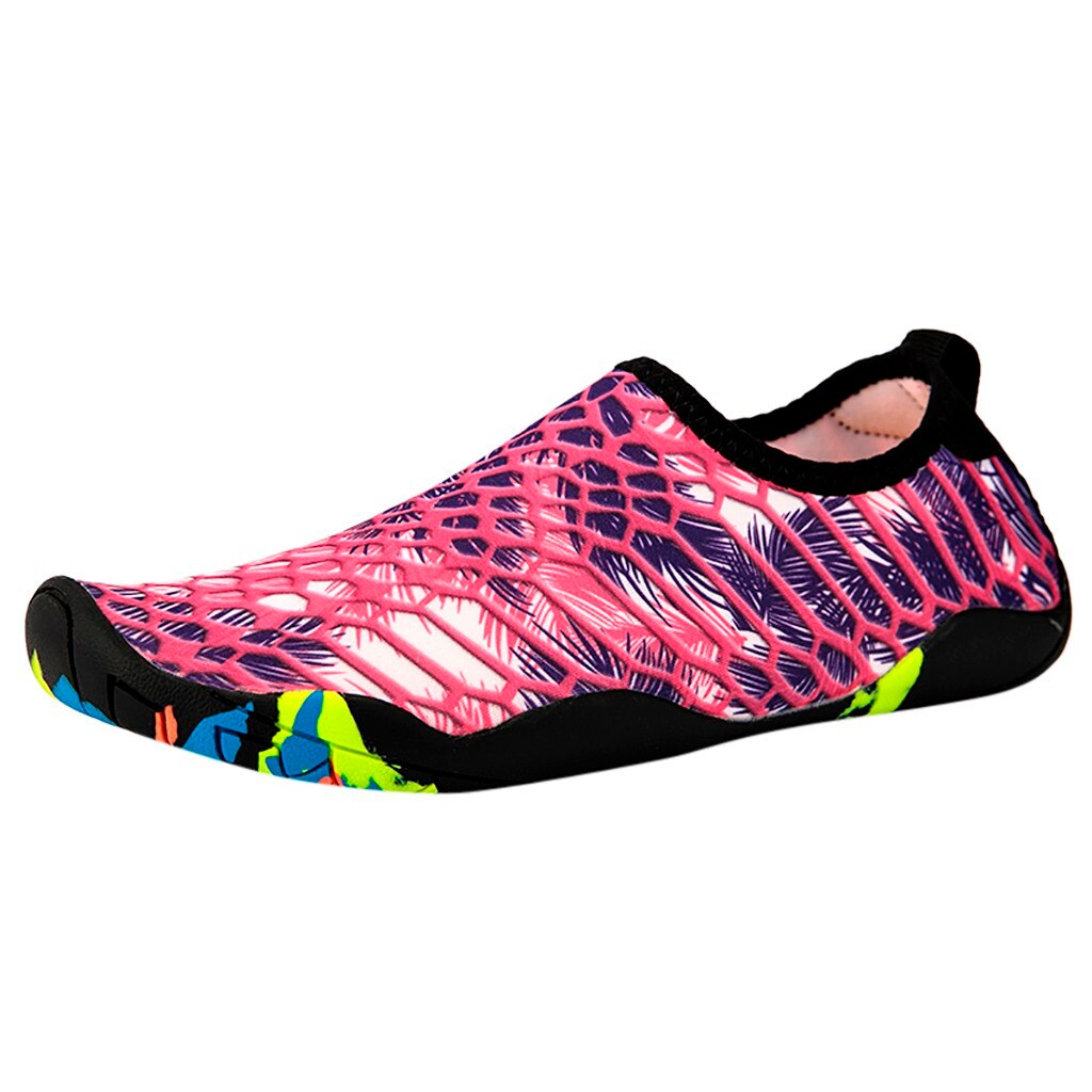 Perimedes para buty na plażę boso szybkie suche buty do wody drukowane pływanie letnie buty do wody buty do pływania buty do wody # g40: Hot Pink / 8.5