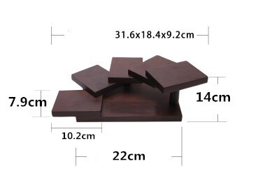 Japanse Houten Hout Keuken Sushi Bridge Boten Grenen Sushi Sashimi Plaat Schotel Sushi Servies Decoratie Ornament: 31.6x18.4xH9.2cm