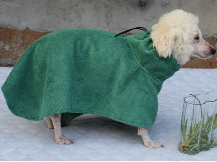 Super Assorbente, Asciugatura Rapida, Asciugamano in Microfibra, Asciugamano Cane da Bagno Accappatoio: green / XL