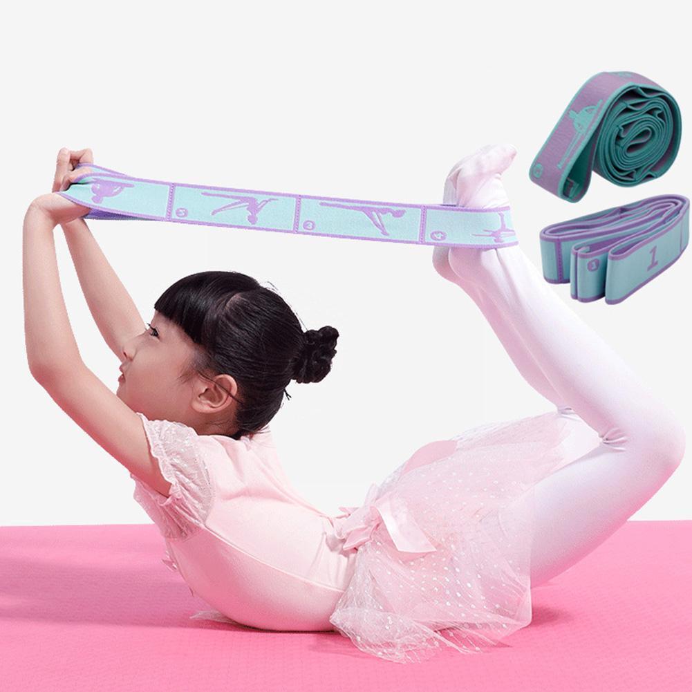 Multifunktionaler tanz-yoga-hilfsdehnungsgürtel, lateinamerikanisches pilates-training, elastisches widerstandsband, anfänger-yoga-anzeige  b9 r 2