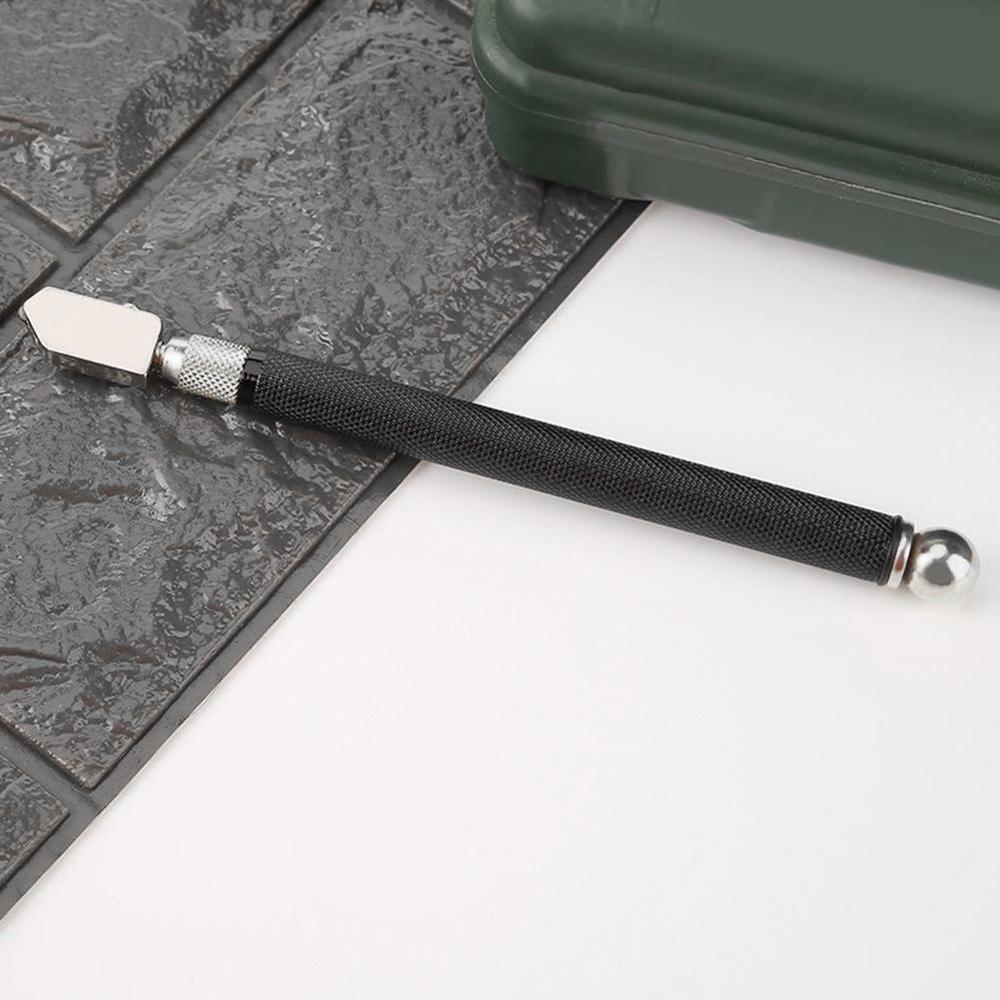 Metal Handle Straight Head Oil Cutter Glass Cutter Cutting Glass Straight D7C2
