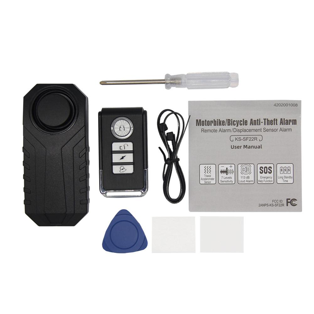 Motorcycle alarm with Wireless Remote Control alarm for moto Security Alarm 113dB anti-theft for cars Alarm Sensor