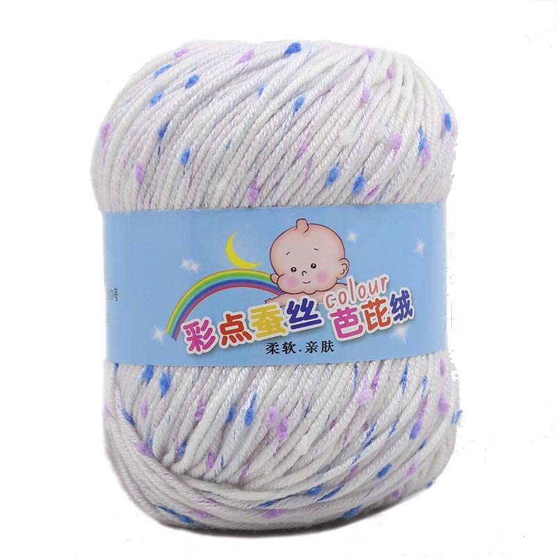 50g Bunte Dot Wolle Häkeln Garn Mehrzweck Baby Wolle Hut Schal Linie Hand Stricken Liefert DIY Pullover Bekleidung zubehör