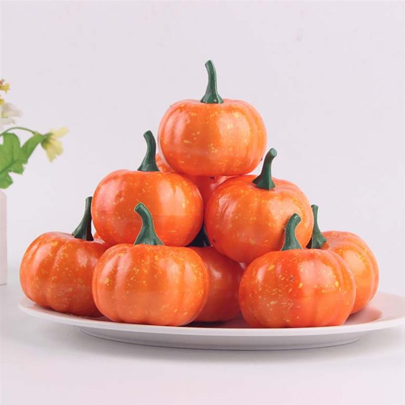 Artificial Pumpkin Lifelike Realistic Halloween Artificial Vegetables Home Decor Vegetables