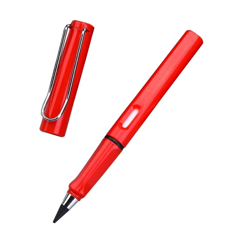 Lápiz sin tinta multiusos, Punta extraíble, lápiz eterno para firmar, para principiantes, estudiantes, bocetos, dibujo para niños: Rojo