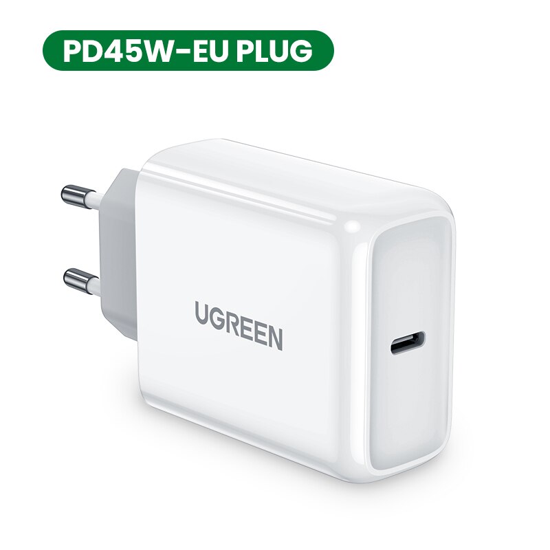 UGREEN USB PD Ladegerät 45W Quick Charge 4,0 3,0 Schnelle Ladegerät für iPhone 11 8 Xs iPad USB C ladegerät für Notebook Redmi Hinweis 7: PD45W Charger