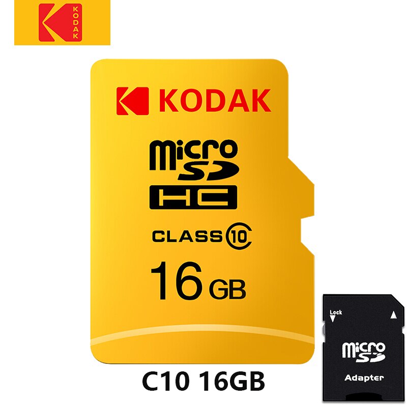 Kodak – carte mémoire micro sd, 100 mo/s, 128 go/32 go/64 go, Ultra TF, classe 10, V30, U3, pour appareil photo et téléphone macbook: C10 16GB