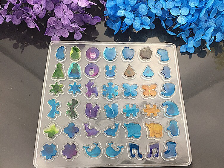 Multi Clear Silicone Mold For Making Jewelry Stud Earrings DIY Mold Resin Casting resin molds for jewelry