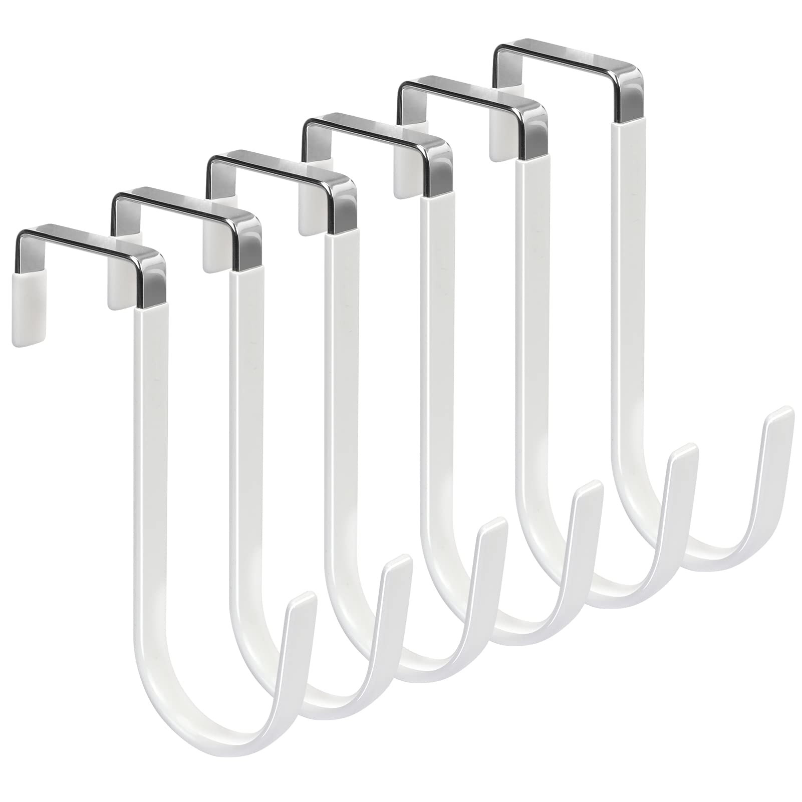 Deurhangers Haken met rubberen organizerhaken voor woonkamer, badkamer, slaapkamer, keuken Hangende kleding, handdoeken, hoeden, jassen: violet