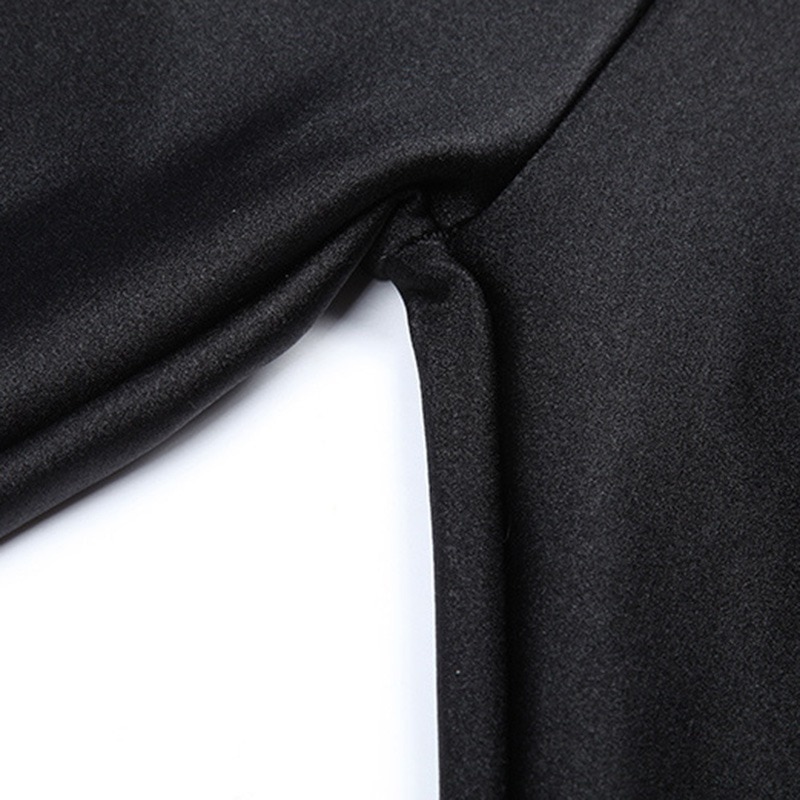 Women Shiny Leggings Style Thin Ankle Length Black Leggings Stretchy High Waist Satin Basic Leggings