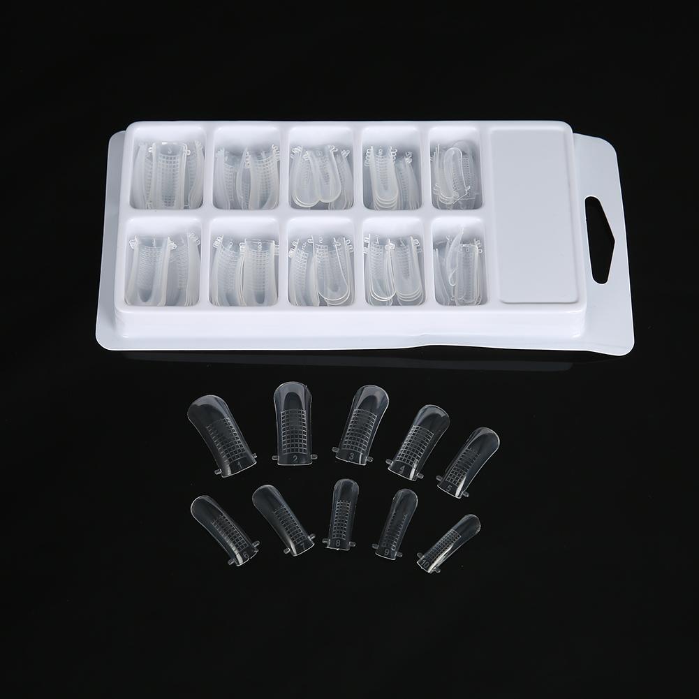100 pcs Clear Nail Formulieren Volledige Cover Quick Building Gel Mold Tips Nail Extension DIY Manicure Nagels Accessoires Makeup Tools