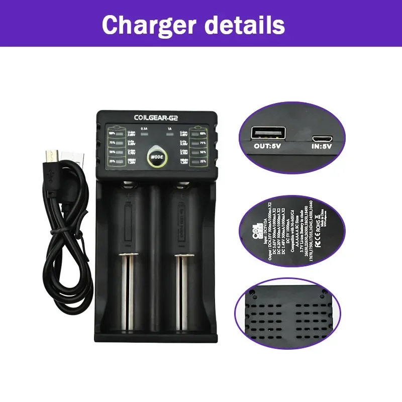 Batería recargable De iones De litio, 26650, 3,7 V, 18800mAh, para lámpara De Poche LED, Torche, acumulador, Chargeur, Nouveauté 26650A