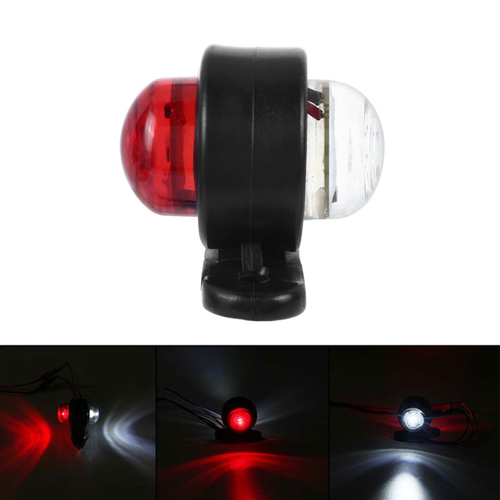1pc 10-30v led dide markør lys til lastbil rød 24v hvid led side lys lastbil bil markør lys pickup signal lys advarselslys