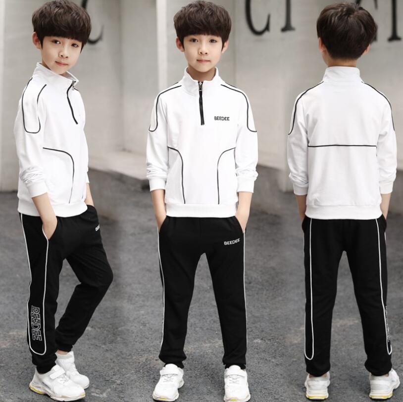 Boys' spring wear suit 8 medium and large children old children 3-13 years old spring and autumn sports tide clothes