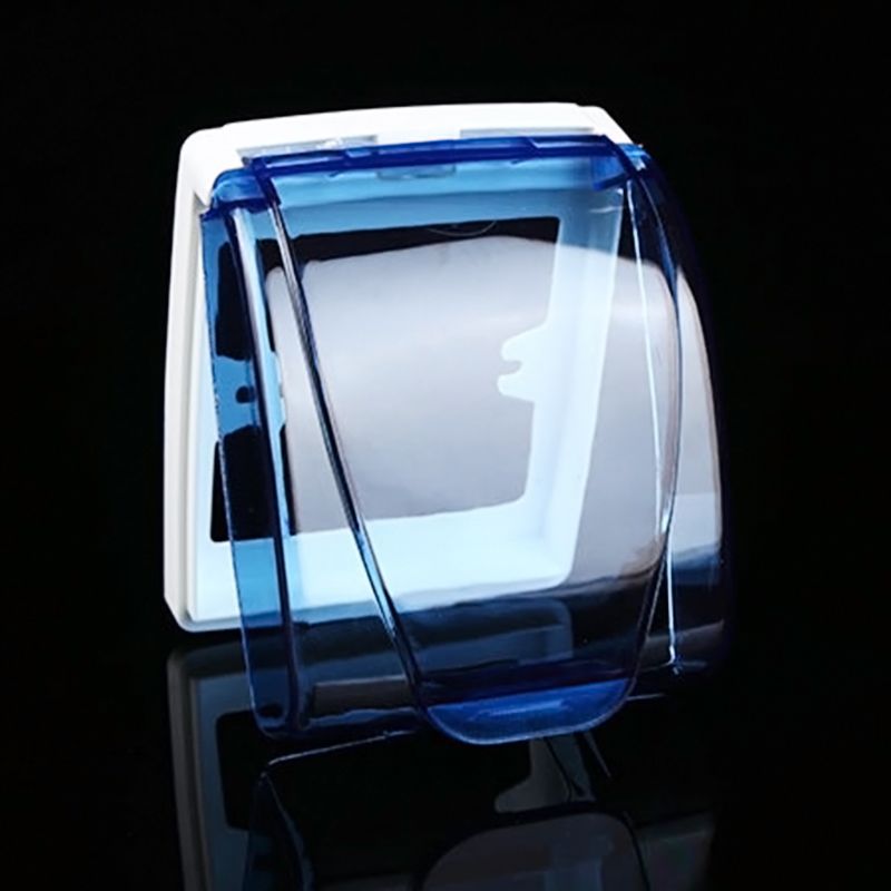 Plastic Wall Switch Waterproof Cover Box Wall Light Panel Socket Doorbell Flip Cap Cover Clear Bathroom Kitchen Accessory N0HB
