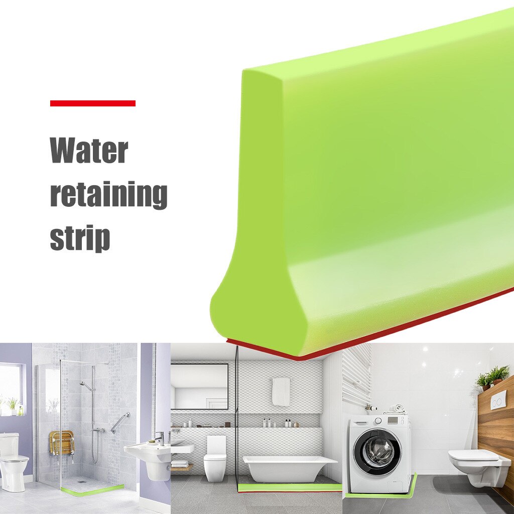 Collapsible Shower Threshold Water Dam Shower Barrier and Retention System Shower Barrier Bathroom And Kitchen Water Stopper: 0.5M / D
