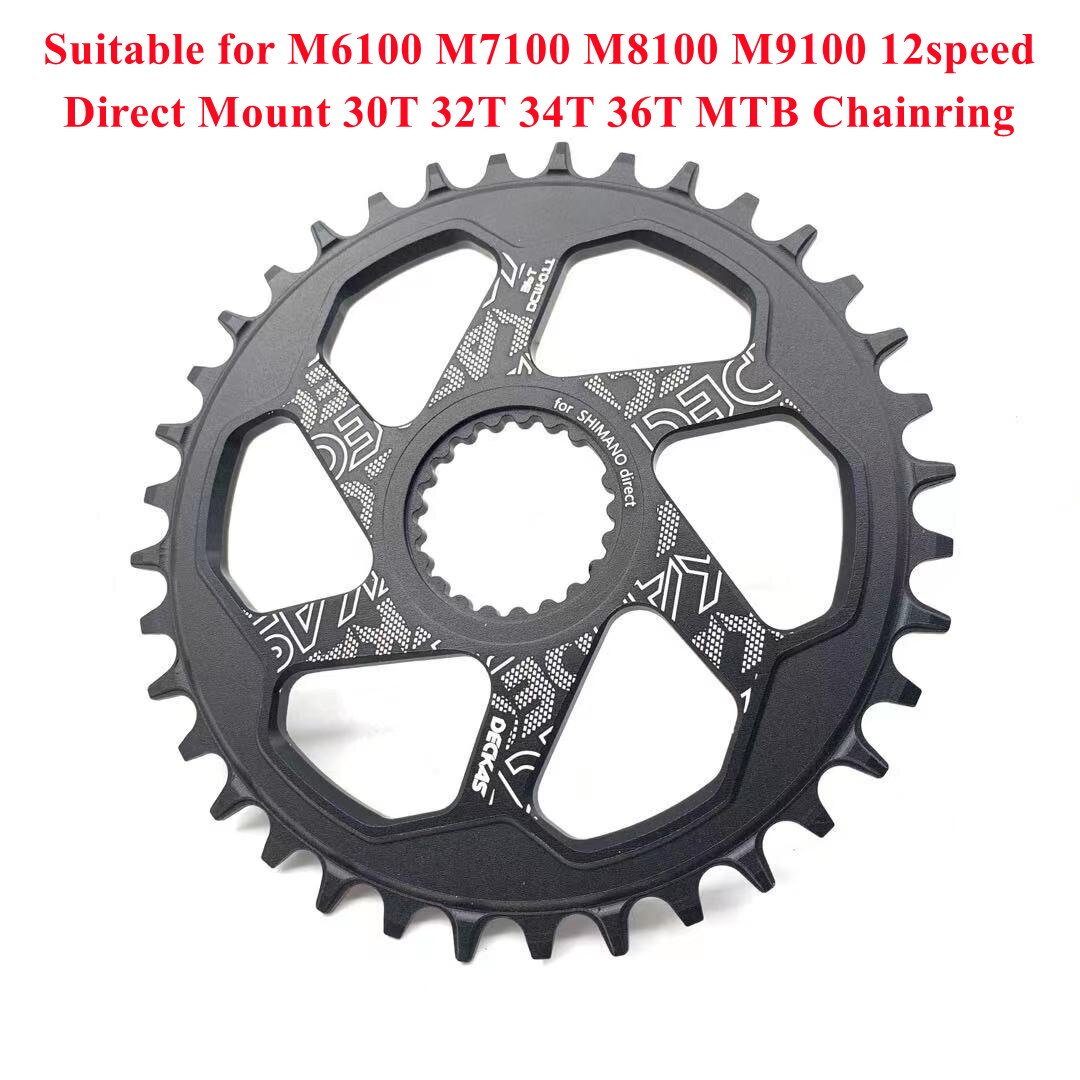 DECKAS-plato de bicicleta de montaña, rueda ancha y estrecha para Shimano M6100 M7100 M8100 M9100, juego de bielas de 12 velocidades, 1x1 2s