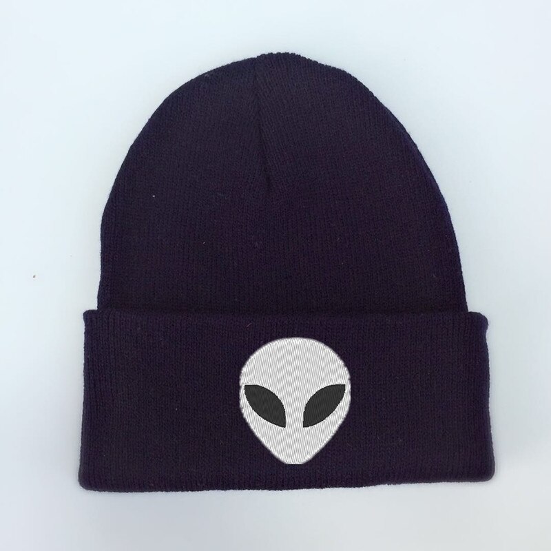 Alien kostuum baby hoed fotografie rekwisiet hoed cartoon pet gopro superheld schedel ufo hoed voor jongens en meisjes winter accessoire: Marineblauw