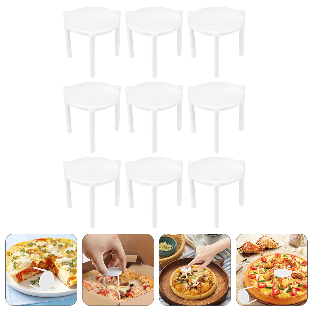 200pcs Plastic Pizza Tripod Pizza Saver Stand White Tripod Stack