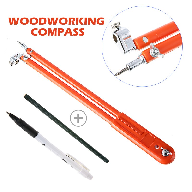 Woodworking Compass Pencil Woodworking Scribing Marking Precision Compass 45-75cm Maximum Radius For Drafting