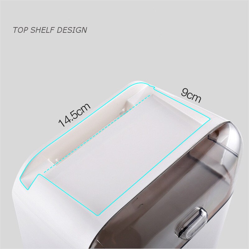 Wasserdichte Wand Montiert Wc Papier Halter Bad Tissue Box Tray Rollen Papier Kunststoff Wc Papier Fach Doppel Schicht Lagerung