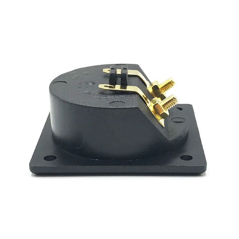 Terminal de caja de altavoz de 2 vías HIFI estéreo para coche, Conector de copa de resorte cuadrado redondo, poste de encuadernación, Subwoofer, enchufe y conector, 1 ud.