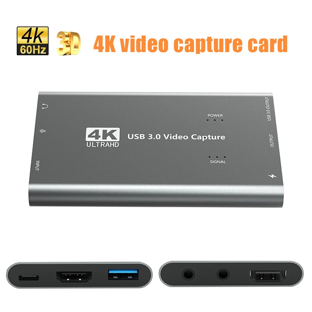 4K Video Capture Card Hdmi Usb 3.0 HD TV Video Live Broadcasts Video Recording Game Capture For Xbox One PS4 Nintendo Switch
