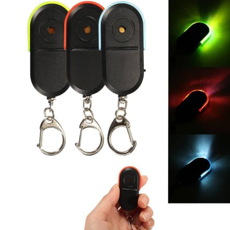 Wireless 10m Anti-Lost Alarm Key Finder Locator Keychain Whistle Sound With LED Light Mini Anti Lost Key Finder Security KeyTool