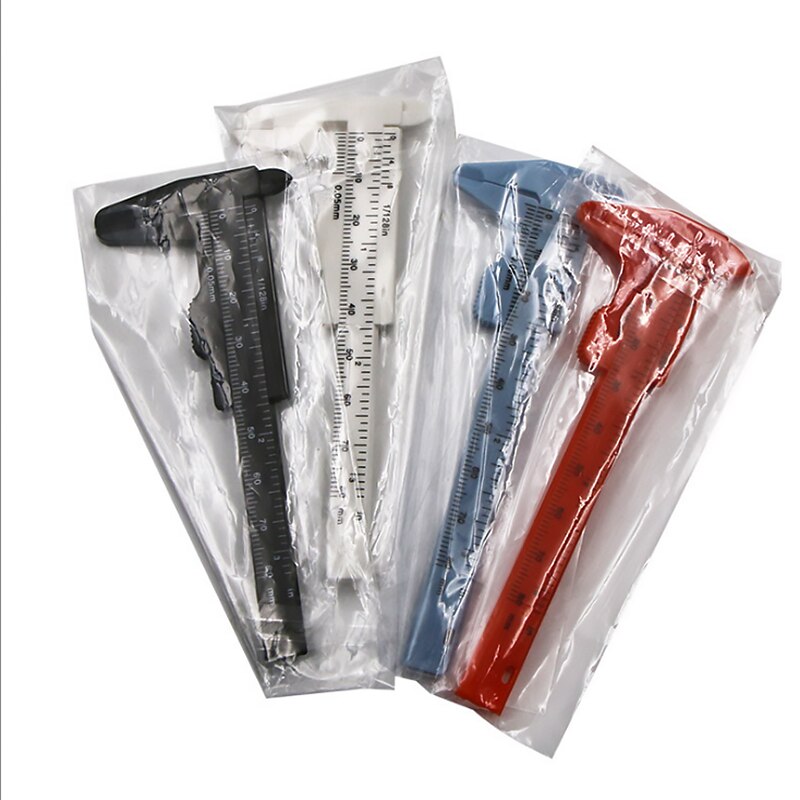 1pz 0-80 millimetri doppio regola scala di plastica nonio calibro misura Studente mini strumento righello di Alta qualità per fisica matematica classe