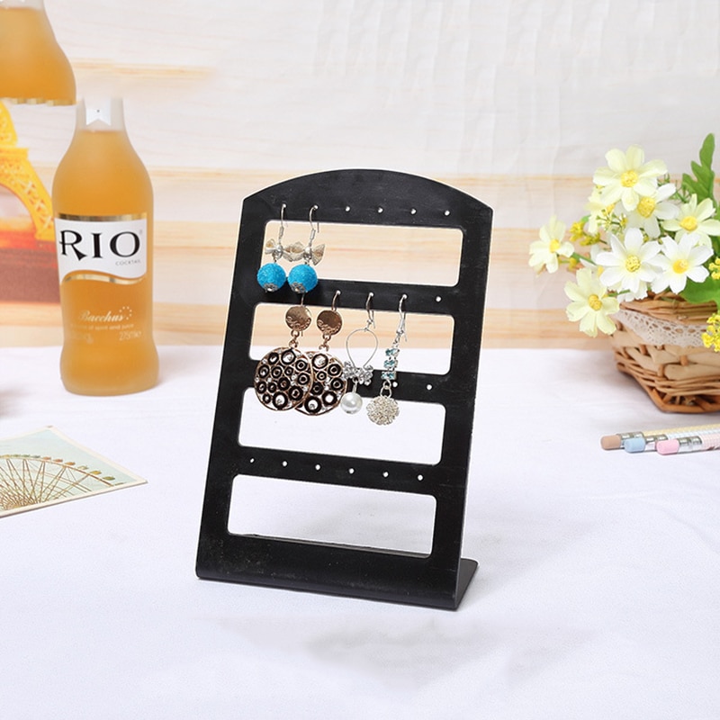 24/48 Pairs Earrings Holder Jewelry Showcase Stand Display Plastic Rack Convenient Charming Women Earrings Organizer Holder