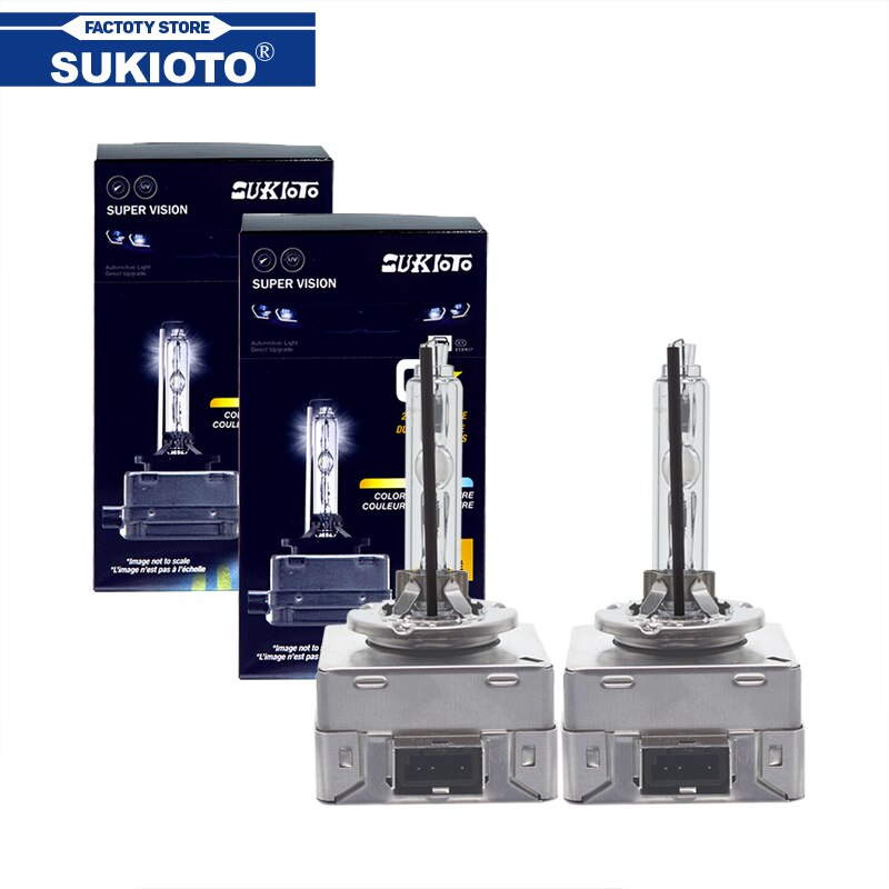 SUKIOTO 2 pièces OEM tout métal griffe D1S xénon HID lampes 4300K 5000K 6000K 8000K 35W D1S 55W D3S Auto Light D1 D3 ampoules de remplacement