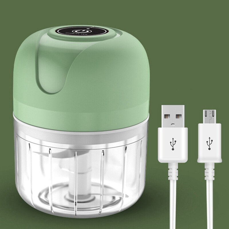 Mini presse-ail électrique sans fil USB de 250Ml, hachoir à légumes, à Chili, à viande, outil de cuisine