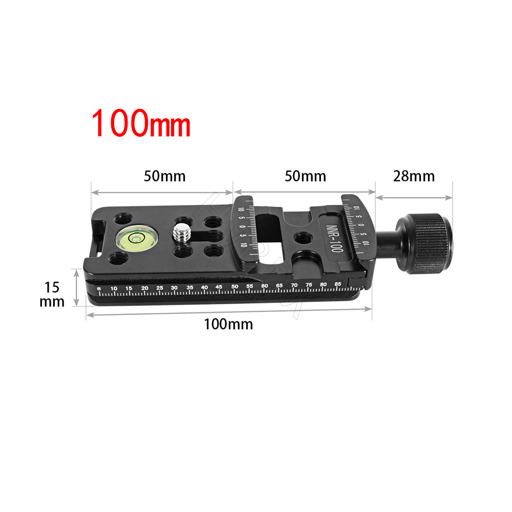 Per Arca swiss treppiede testa a sfera guida di scorrimento RRS morsetto a piastra a sgancio rapido lungo staffa di supporto per obiettivo Zoom a fuoco lungo: 100MM