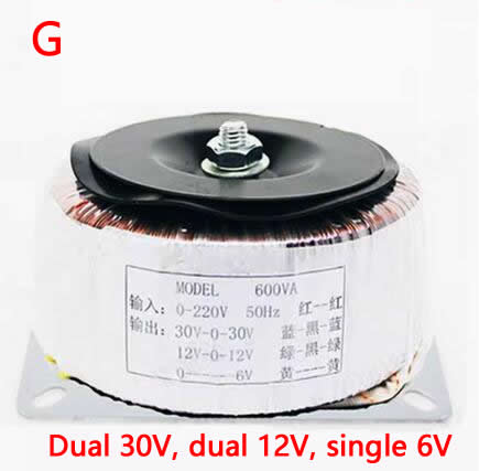 600W Audio Isolatie Toroïdale Transformator Voeding 220V Tot 26V 12V Dual 36V 18V High Power Puur Koperen Ring Runderversterker