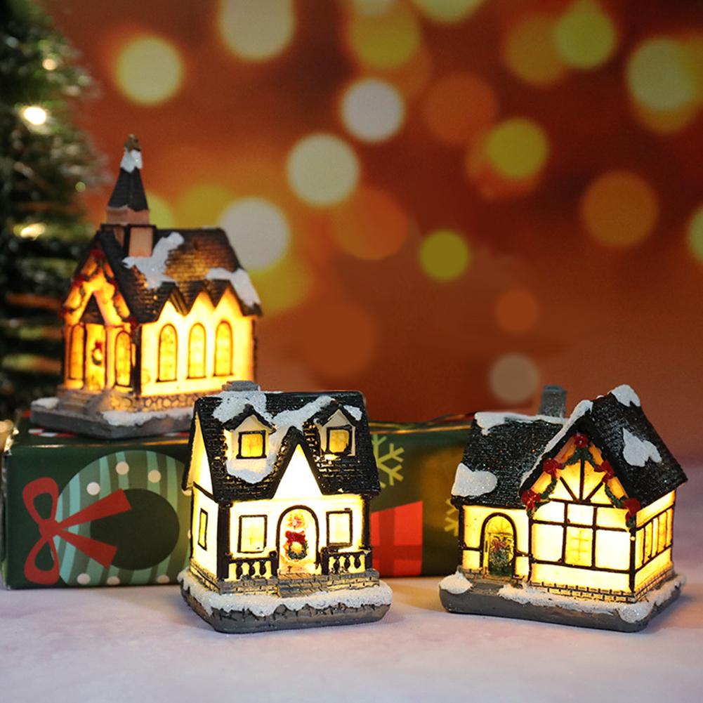 Julehus led lys harpiks hytte hytte julenissen god julepynt til hjemmet natal navidad år